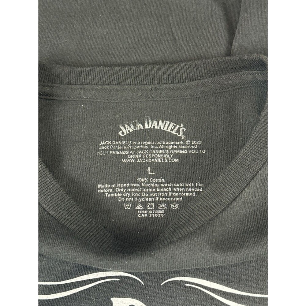 Jack Daniels Long Sleeve Tee Black Whiskey Logo Graphic Size Large - Picture 5 of 5